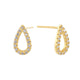 14K Gold Diamond Tear Drop Earrings