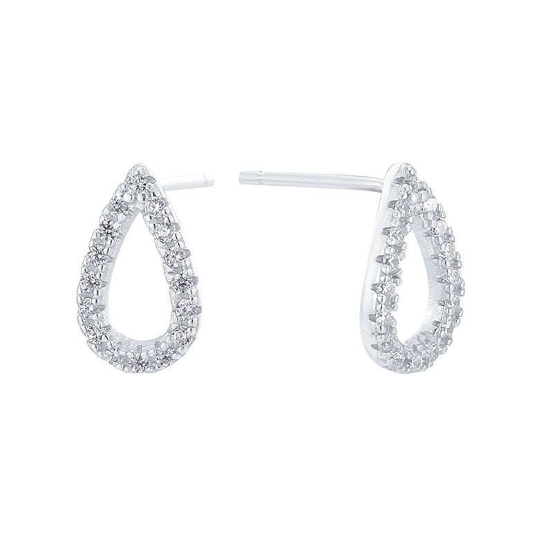 14K Gold Diamond Tear Drop Earrings