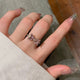 Pink Crystal Bow Knot Open Diamond Ring