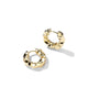 Gold Planted Irregular Geometric Earring