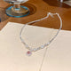 Square Sugar Pearl Zircon Collarbone Necklace