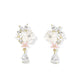 Shell Flower Diamond Pendant Earrings