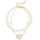 Pearl Camellia Double layer Bracelet