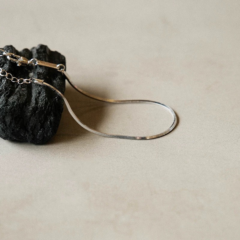 18K Gold Plated Square Snake Bone Bracelet