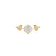 Gold Plated Zircon Flower Open Ring
