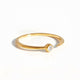 Elegant Modern Style Geometric Copper Zircon Inlay Open Rings