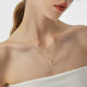 18K Gold Star Moon Pendant Double Layer Necklace