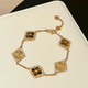 Tiger Eye Stone Diamond Shaped Flower Bracelet