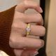 18K Gold Oval Solitaire Diamond Flash Ring with Open Shank