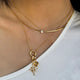 18K Gold Triple-Layer Octagram Pendant Necklace With Interlocking Love Motifs