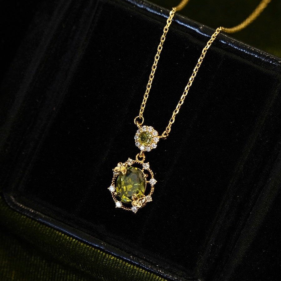 Olive Drop Pendant|Enchanted Grove Collection