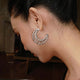 C-Shaped Hollow Woven Crescent Earrings