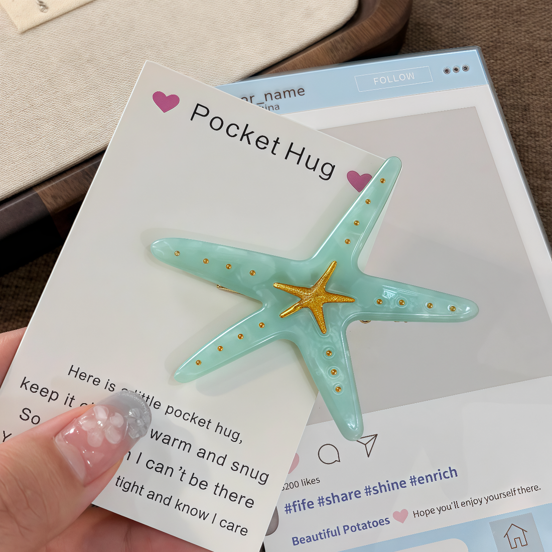 Summer Starfish Beach Hair Clip