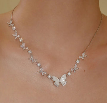 Diamante Butterfly Necklace