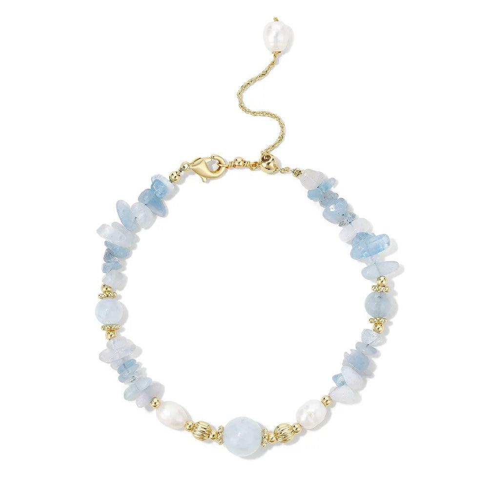 Aquamarine Pearl Bracelet