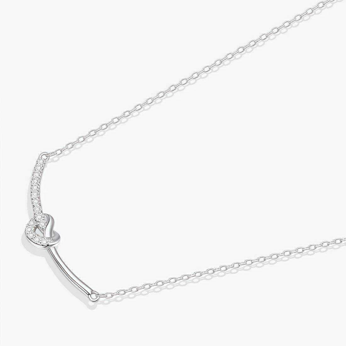 925 Sterling Silver Smile Knot Necklace