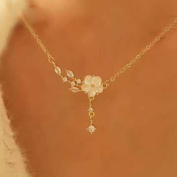 Zircon Mountain Camellia Necklace